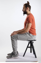 Man White Slim Male Studio Poses